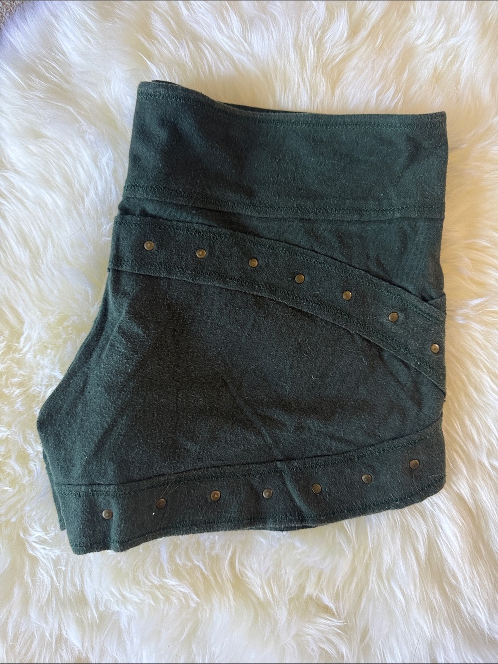 Hemp Women's Shorts with Stud Accent - Picture 4 of 4